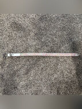 Rhinestone Crystal Studded Belt - White Base with Multicolor Accents